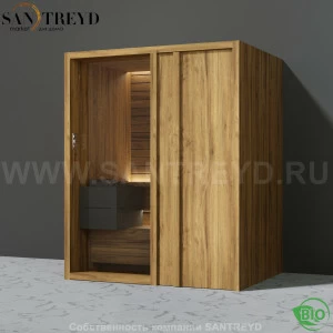 Effegibi YOKU.D45 BI.70200023 Био-сауна с правой дверью. Мощность: 4,5 кВт макс. Размеры: длина 174 см, ширина 132 см. Отделка: термообработанное дерево