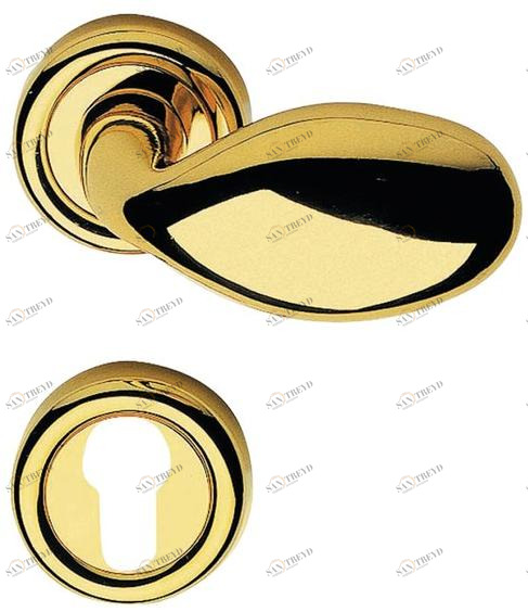 LINEA CALI' Ручка дверная из латуни в классическом стиле с замком Kuba pomolo sun-id-1373272