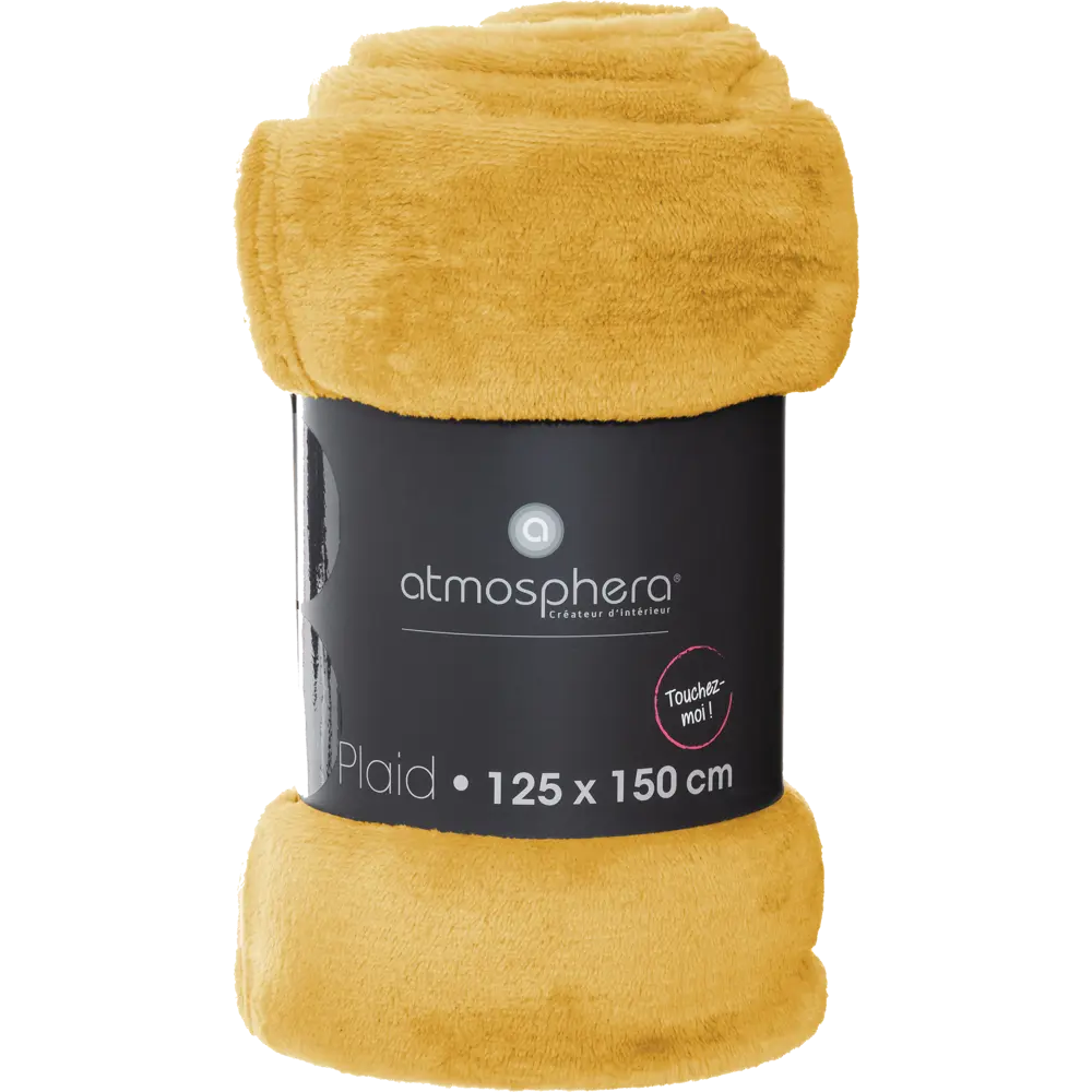 Плед 125х150 см фланель цвет жёлтый Atmosphera Scandi STLM-2173572