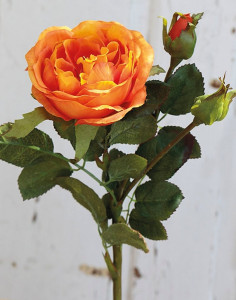 3255 334 a2 Ложная роза, 1 цветок, 2 бутона, 30 см, оранжевая H-andreas