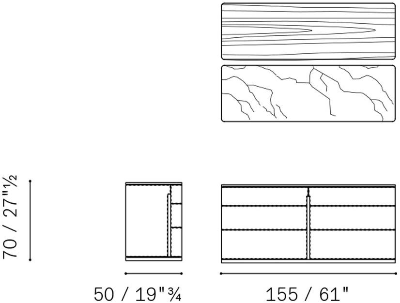 Poltrona Frau Комод из кожи La notte - letti sun-id-1344968 - Вид №3