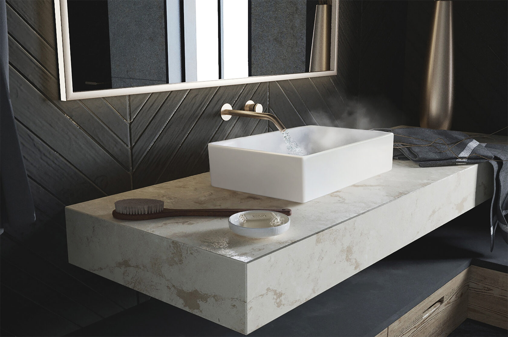 NOV40SLWB01S Накладной умывальник NOVEL SLIM 40 SANITA LUXE Best - Вид №2