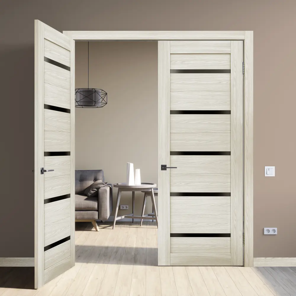 Комплект двери Artens Дукато горизонтальная глухая 80x200 см Hardflex цвет бора с добором 200 мм STLM-2100193 - Вид №3