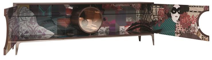 Roche Bobois Буфет лакированный с распашными дверцами Globe trotter sun-id-1452571 - Вид №1