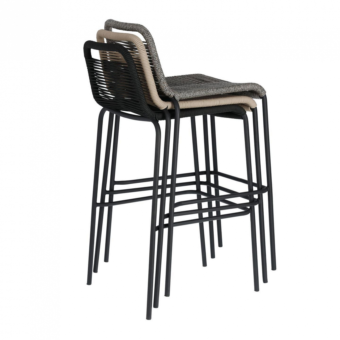 081772 Барный стул Glenville 74 см черный La Forma Lambton  - Вид №1