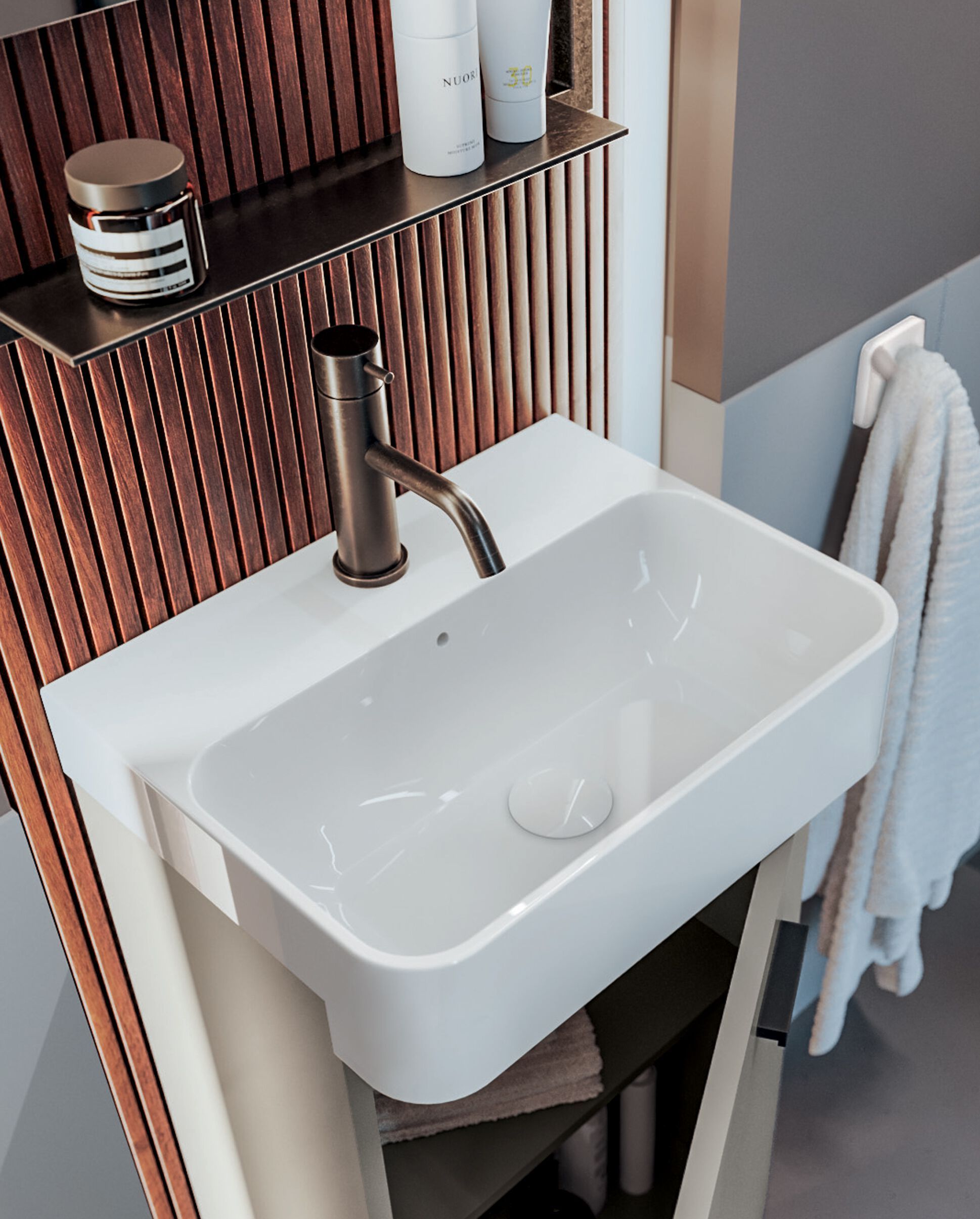 Керамическая прямоугольная ручная мойка COLAVENE мини-умывальники ARCH-00063375 - Вид №3