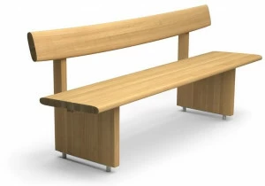 VESTRE Скамья из массива дерева со спинкой