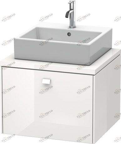 BR511002222 Тумбочка для консоли Brioso #BR5110 620 x 550 мм Белый глянцевый декор Duravit