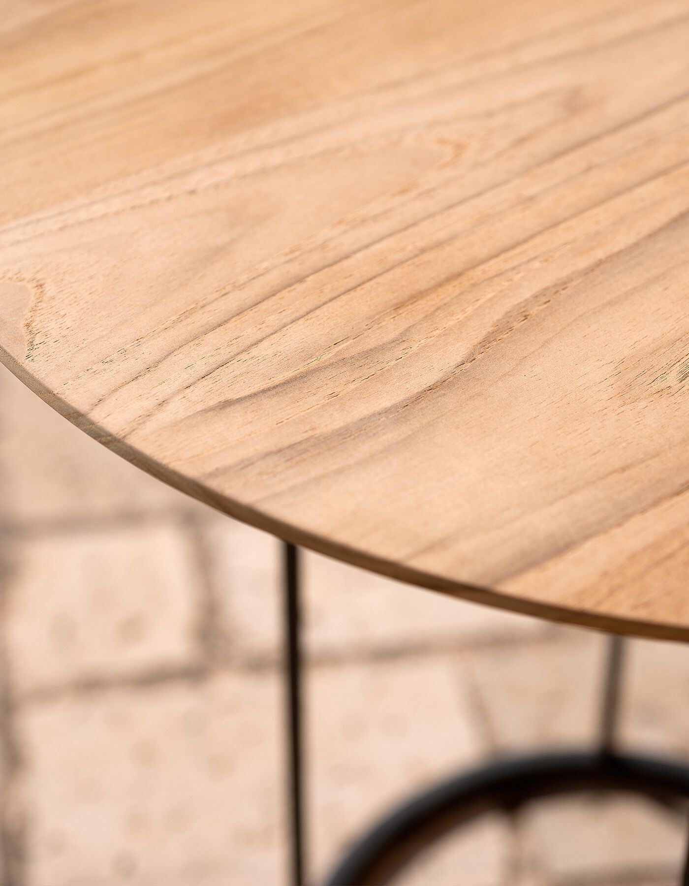 Алюминиевый круглый низкий садовый журнальный столик RODA Zefiro ARCH-00061717 - Вид №6