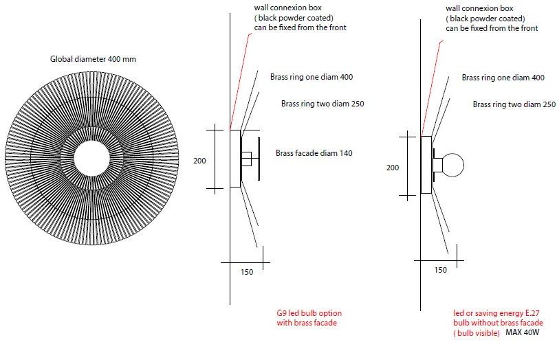 RADAR INTERIOR Бра из латуни Lafayette sun-id-1432844 - Вид №9