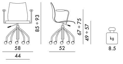 Офисное кресло из полипропилена с подлокотниками Kartell MAUI ARCH-00119865 - Вид №27