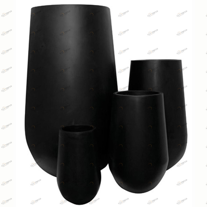 Вазон уличный черный 42х70 см "Белфаст" CAPI EUROPE СОВРЕМЕННЫЙ 081686 Черный 