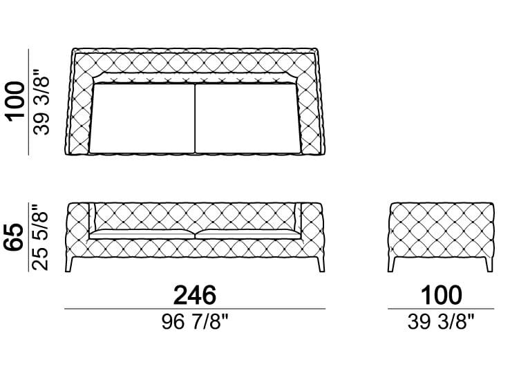Кожаный диван capitonné Arketipo ARCH-00083049 - Вид №5