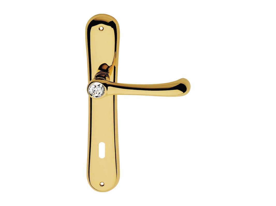 Хромированная латунная ручка с кристаллами Swarovski® на пластине LINEA CALI' Idea Crystal ARCH-00087913