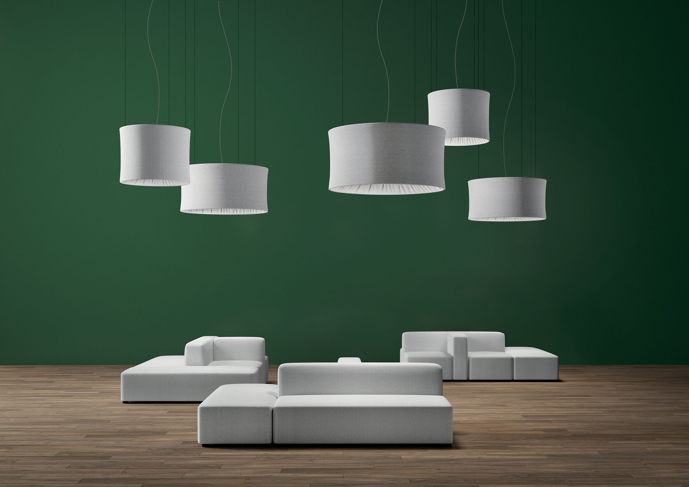 Акустическая ткань подвесной светильник Caimi Brevetti MILANO ARCH-00112273 - Вид №4