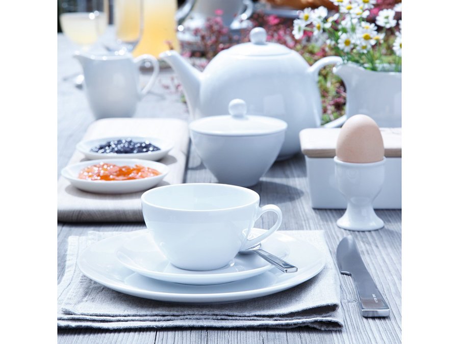 Набор из 4 чашек для эспрессо с блюдцем 90 млDine LSA INTERNATIONAL DINE 00-3863442 Белый  - Вид №1