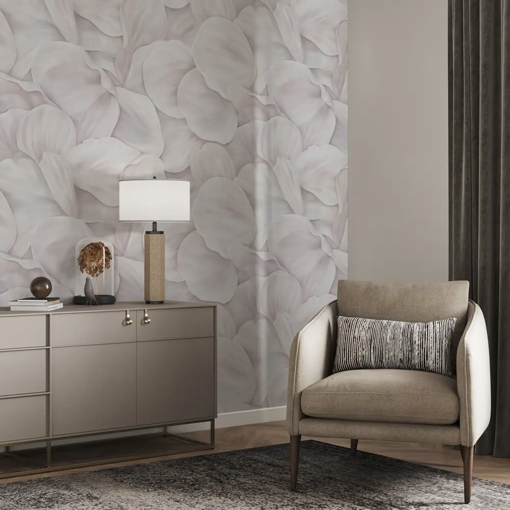 Palitra Home Лепесток - розовые флизелиновые обои с рельефным узором 89426879 STLM-1576293 - Вид №6