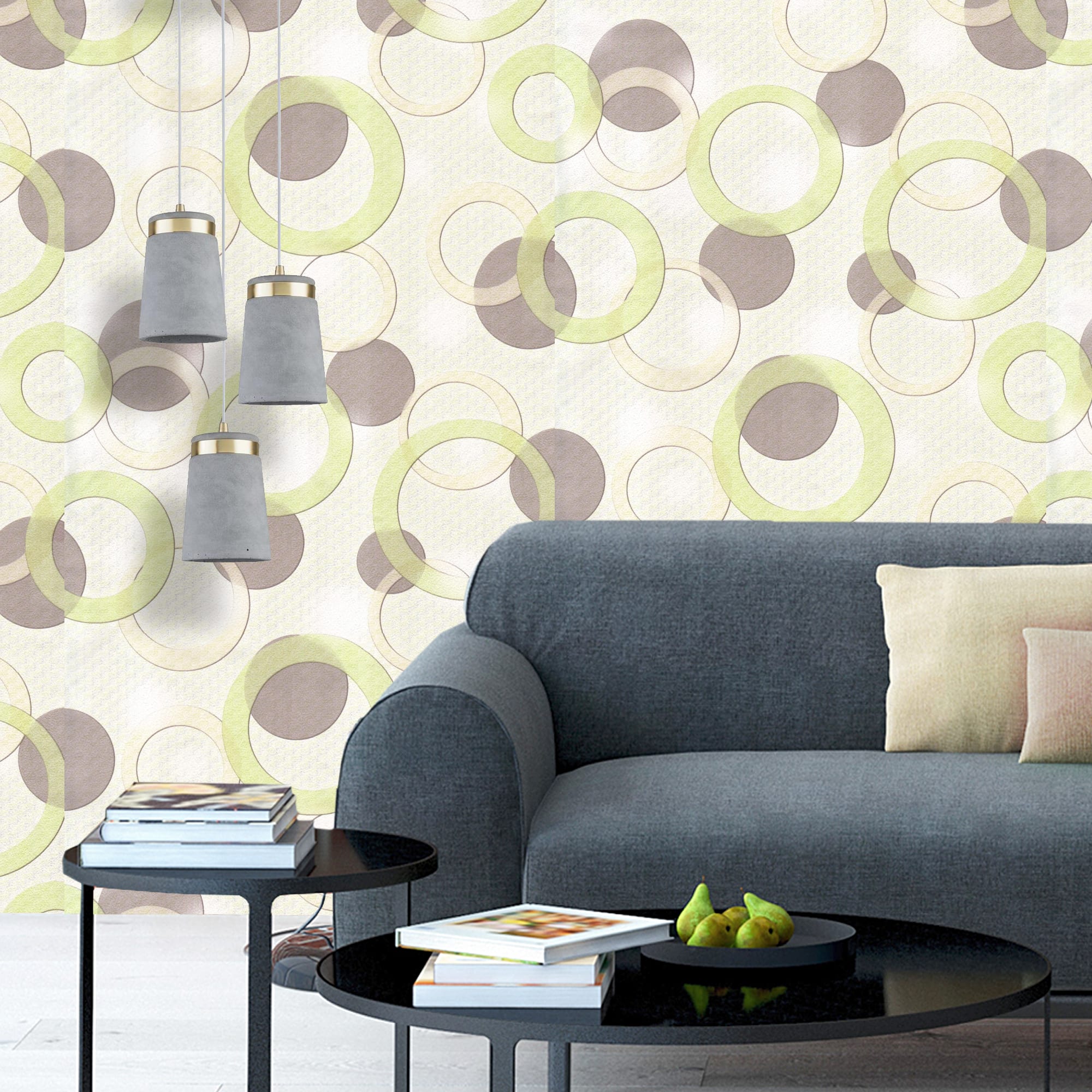 82938339 Обои бумажные зеленые 0.53 м 0100-71 Баблс Santreyd  - Вид №2