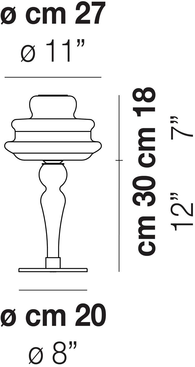 Vetreria Vistosi Хрустальная настольная лампа Novecento sun-id-1511042 - Вид №1