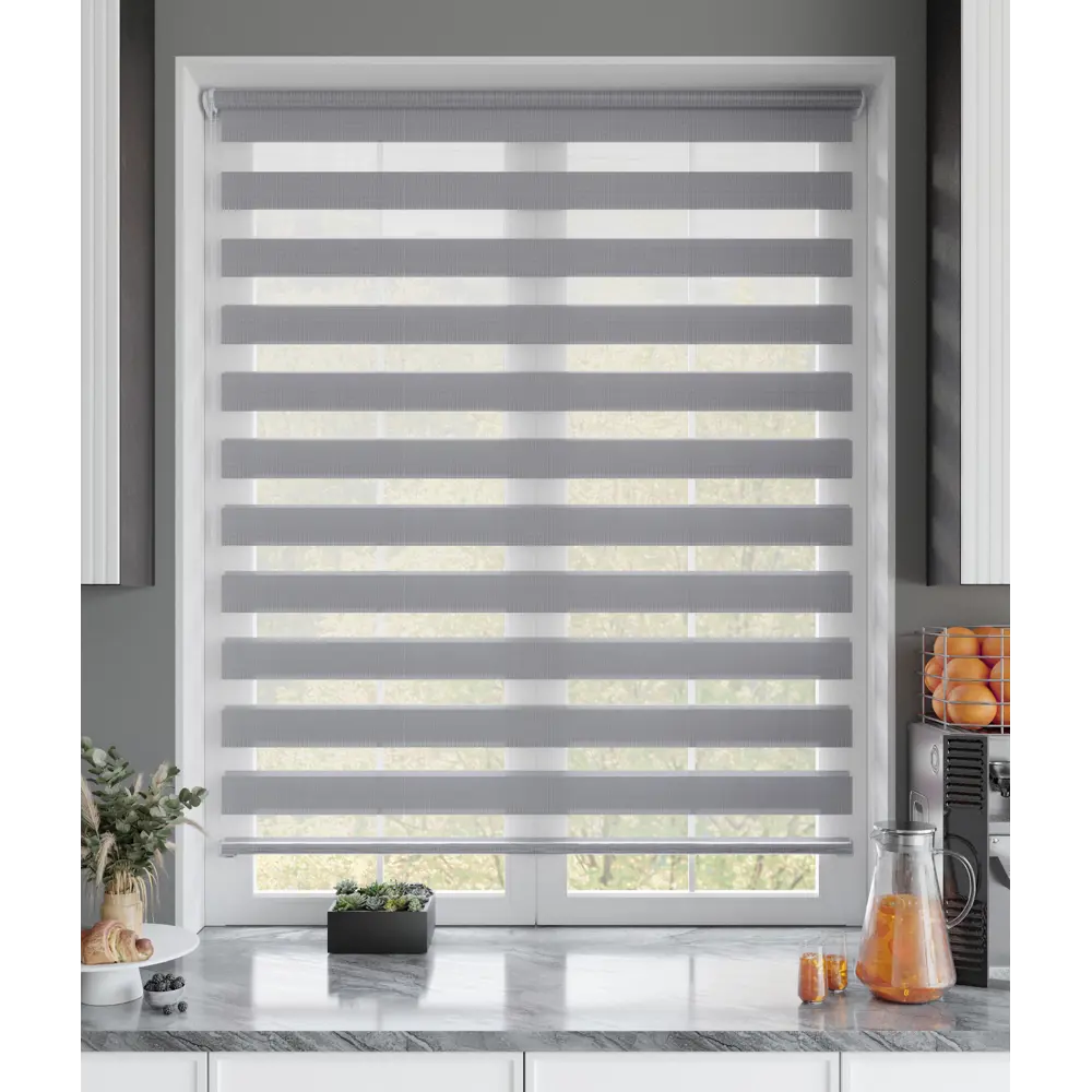 Рулонная штора день-ночь MIAMOZA Петер 60x160 см серая в полоску 89411350 STLM-1574247 - Вид №7