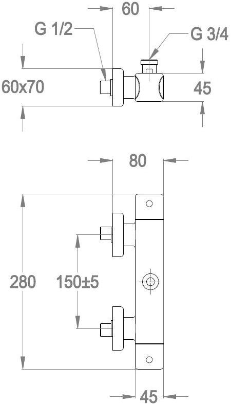 Fir Italia Смеситель для душа на 2 отверстия Déco 87 8733952 - Вид №1