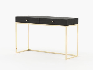 Туалетный столик из нержавеющей стали и дерева