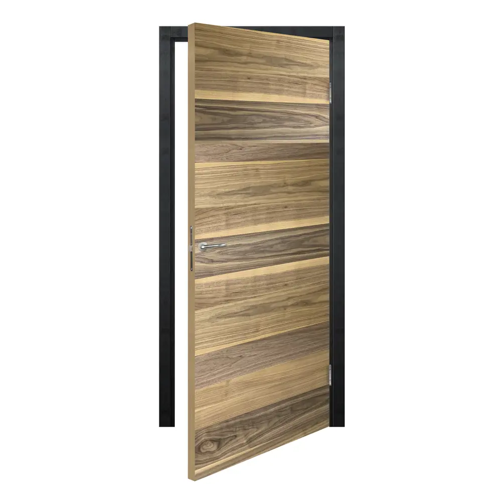 Дверь межкомнатная глухая Loft 70x200 см шпон цвет американский орех с замком и петлями 85325428 STLM-2120378 МАРИО РИОЛИ  - Вид №3