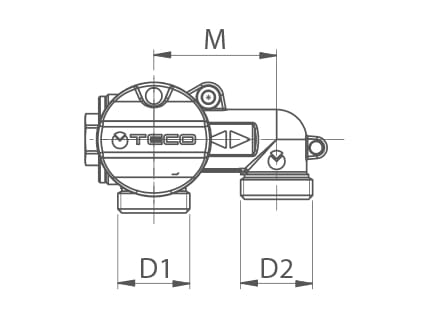 Утопленный газовый запорный кран с U-образными соединениями вниз TECO ARCH-00099333 - Вид №5