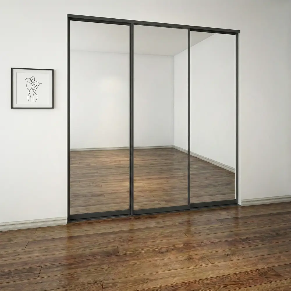 Дверь-купе KONSENSA 244.5x70.4 см с зеркалом профиль черный STLM-2013231 - Вид №8