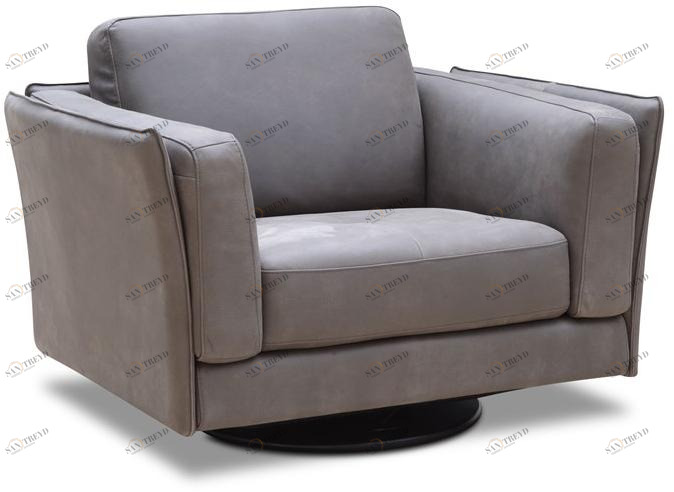 Rossini Sofas Вращающееся кресло с кожаной обивкой Adige sun-id-1466656