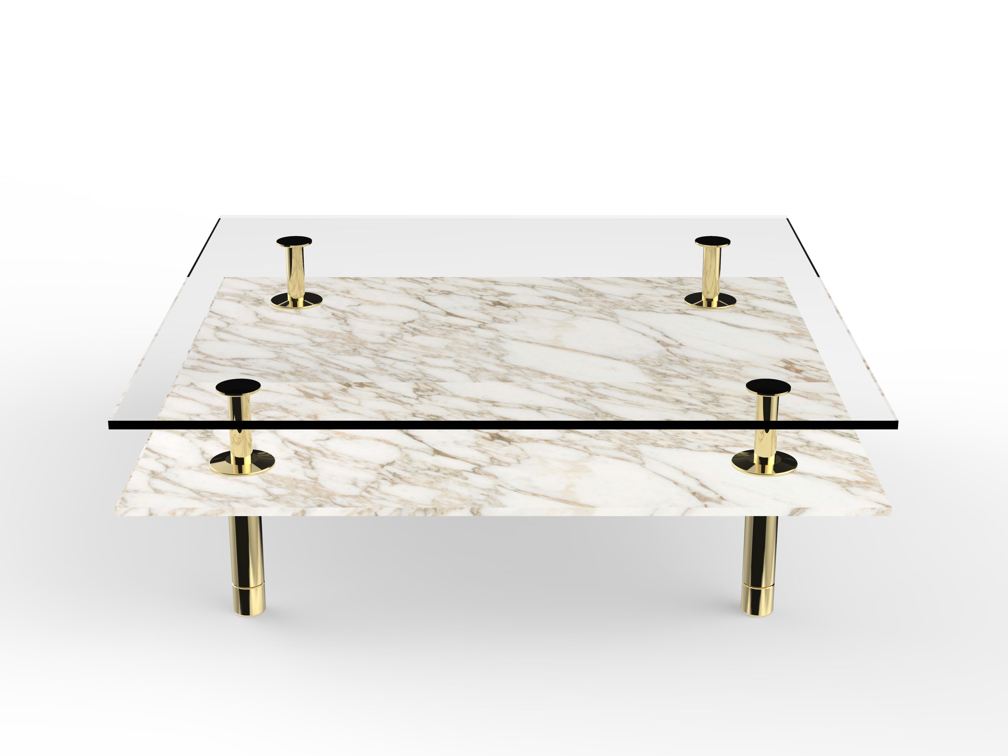 Квадратный мраморный журнальный столик GHIDINI1961 Legs ARCH-00070686