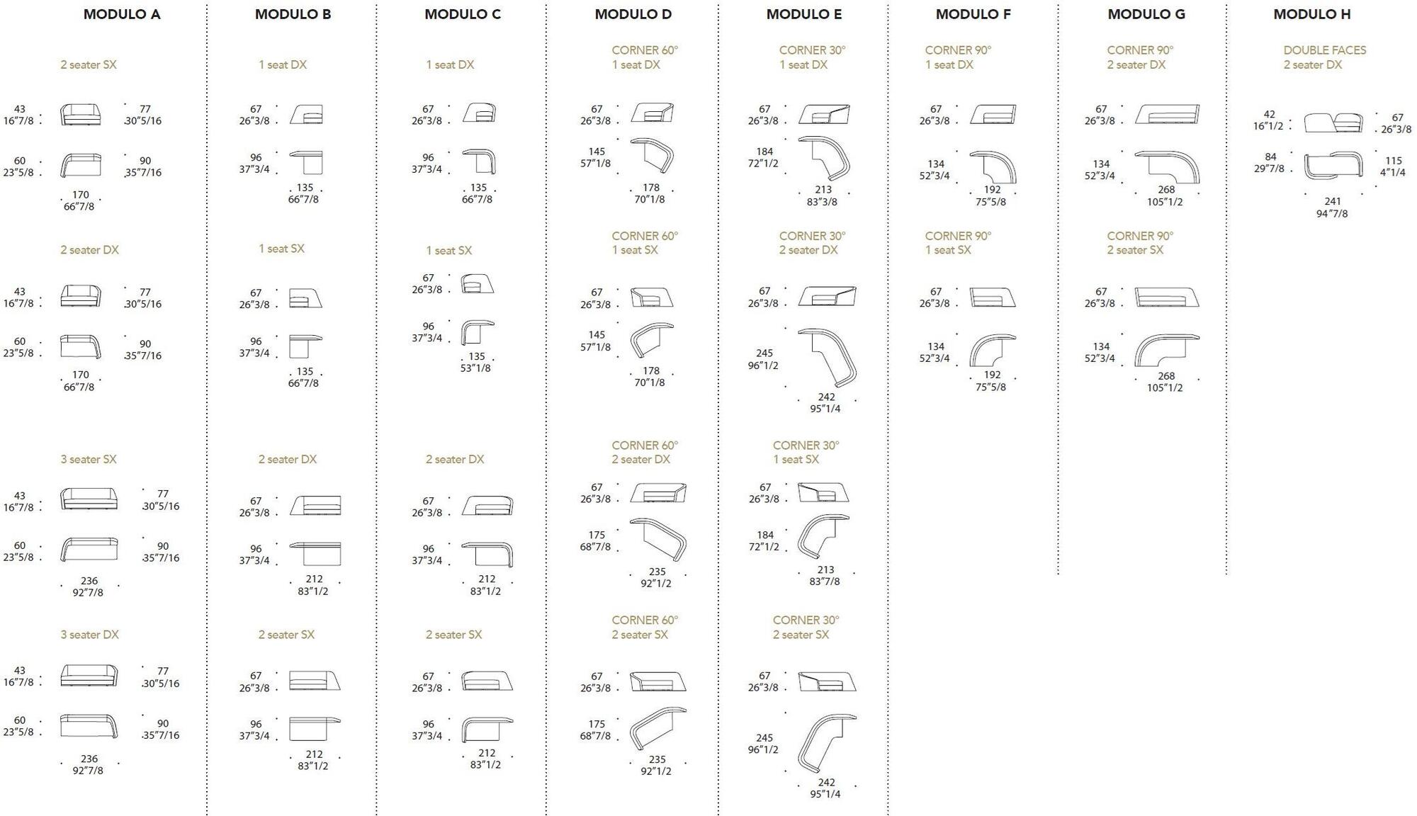 Reflex Модульный диван со съемным чехлом из кожи и ткани Pininfarina home design sun-id-1357311 - Вид №3