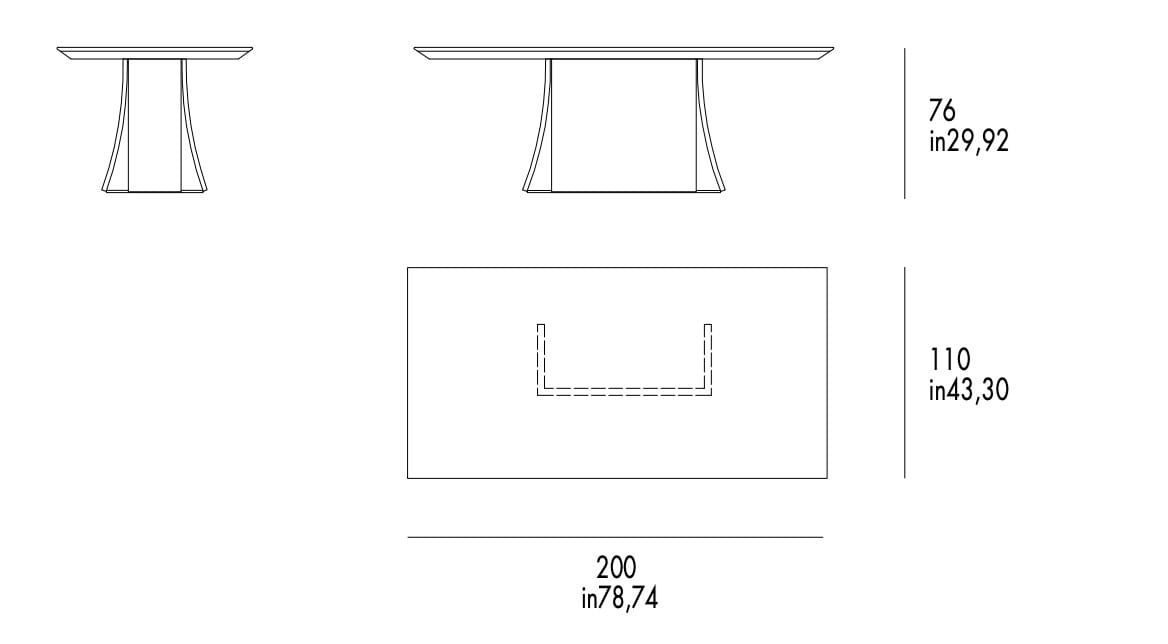 Деревянный стол с мраморной столешницей Grilli ARCH-00095603 - Вид №3