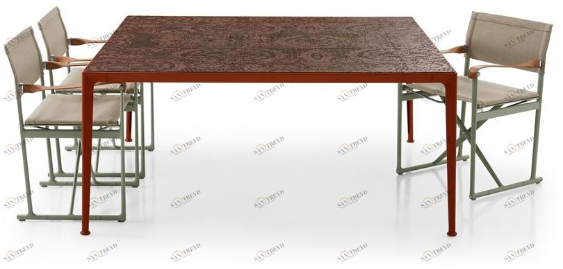 B&B Italia Outdoor Квадратный садовый стол из керамогранита Mirto outdoor sun-id-1384165