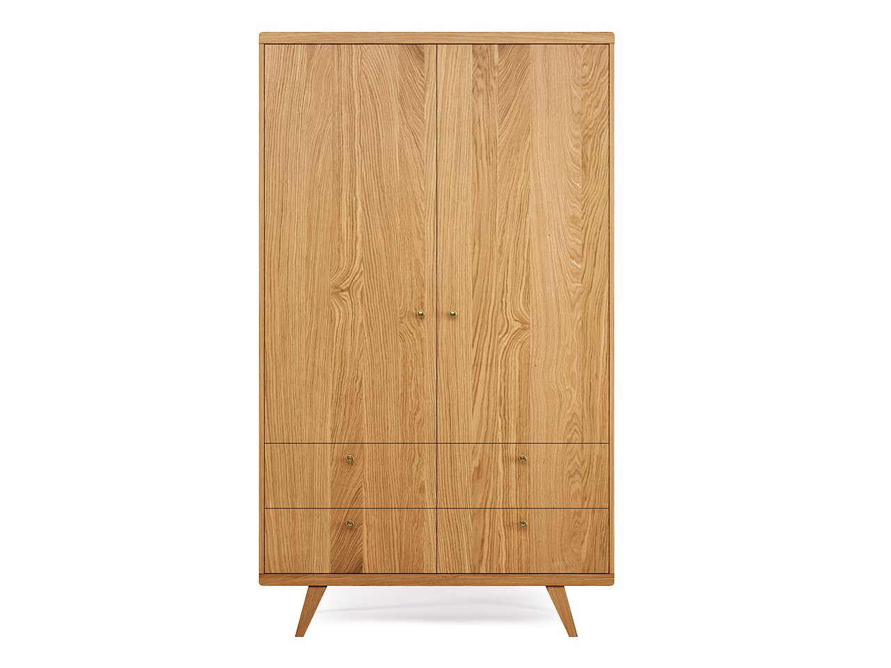 Шкаф распашной двухдверный с ящиками натуральный дуб Thimon №2 THE IDEA  210432 Дуб сонома;бежевый  - Вид №1