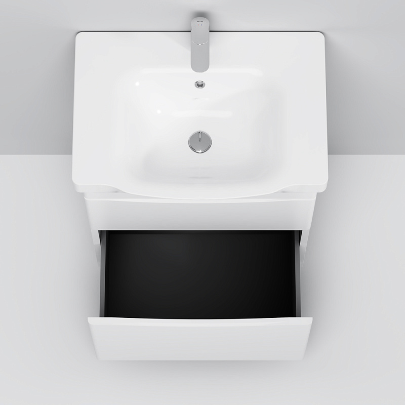 M80FSX0652WG База под раковину напольная 65 см 2 ящика белый глянцевая шт AM.PM Like - Вид №1