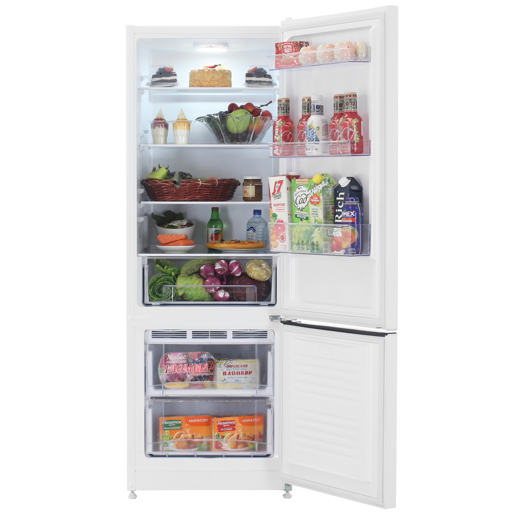 9021263 Холодильник с морозильником   Nordfrost NRB 122 W белый STDN-0027380 - Вид №5