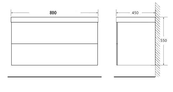 Мебель для ванной BelBagno REGINA-800-2C-SO-RB-BLUM - Вид №3