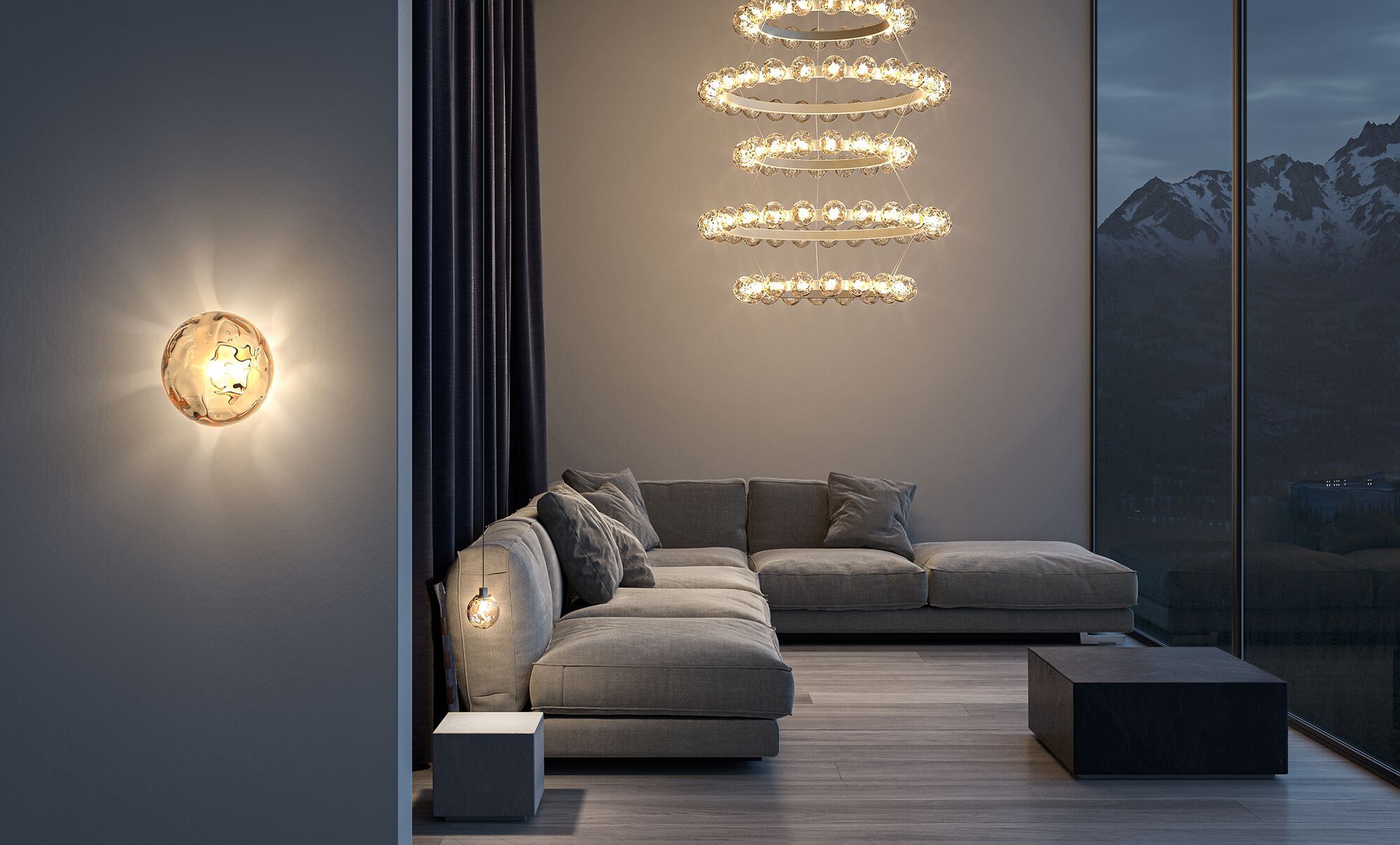 Выдувное стекло светодиодный подвесной светильник Panzeri Muranè R ARCH-00045083 - Вид №16