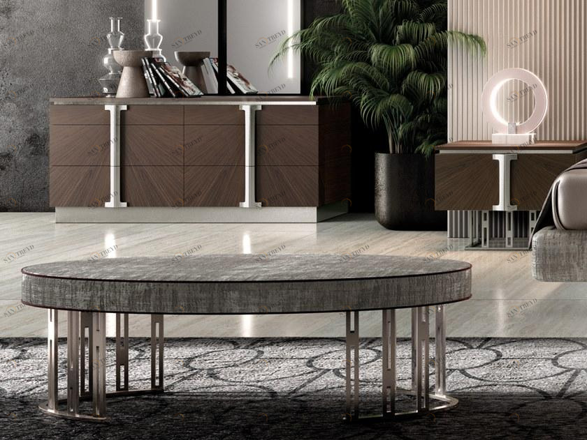 Valderamobili Круглая скамья, обитая тканью Mascari sun-id-1463213