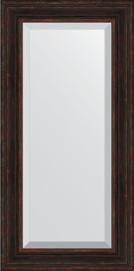 BY 3499 Зеркало с фацетом в багетной раме - темный прованс 99 mm EVOFORM Exclusive