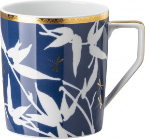 10654604 Rosenthal Кружка Rosenthal Турандот 360мл, фарфор, синяя, золотой кант Фарфор