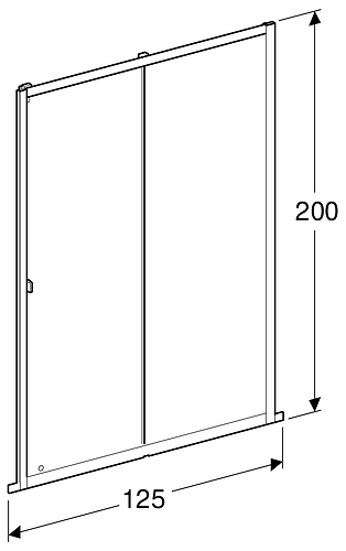 4981032175 Раздвижная дверь IDO Showerama 8-1, Матовый профиль / прозрачное стекло, 1750 мм  - Вид №4