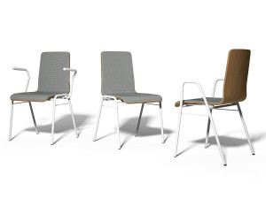 Штабелируемый стул для конференций с подлокотниками