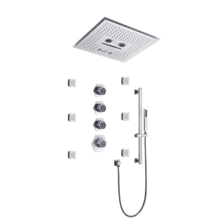 Утопленный набор для душа со светодиодной насадкой для душа Fontana Showers SEREIN ARCH-00044481