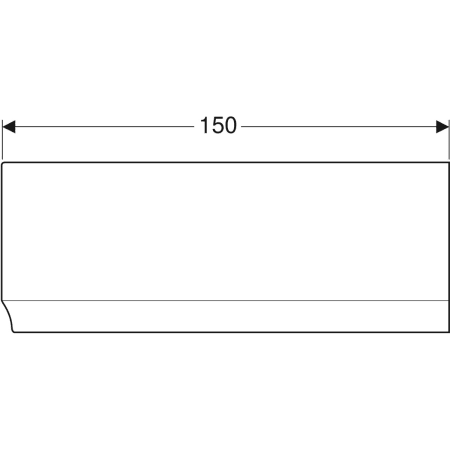 554.822.01.1 Передняя обшивка Geberit Renova для асимметричной ванны, правая Geberit  - Вид №8