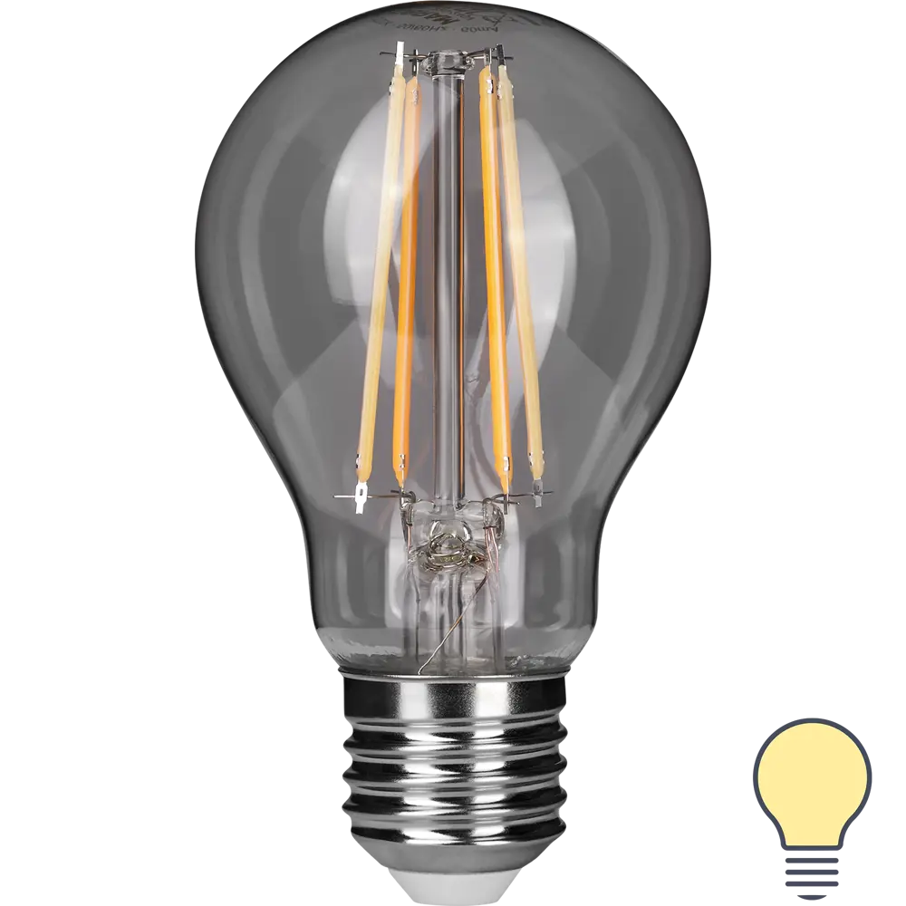 Лампа светодиодная Osram E27 220 В 7 Вт груша прозрачная 806 лм жёлтый свет 82481265 STLM-2079803 