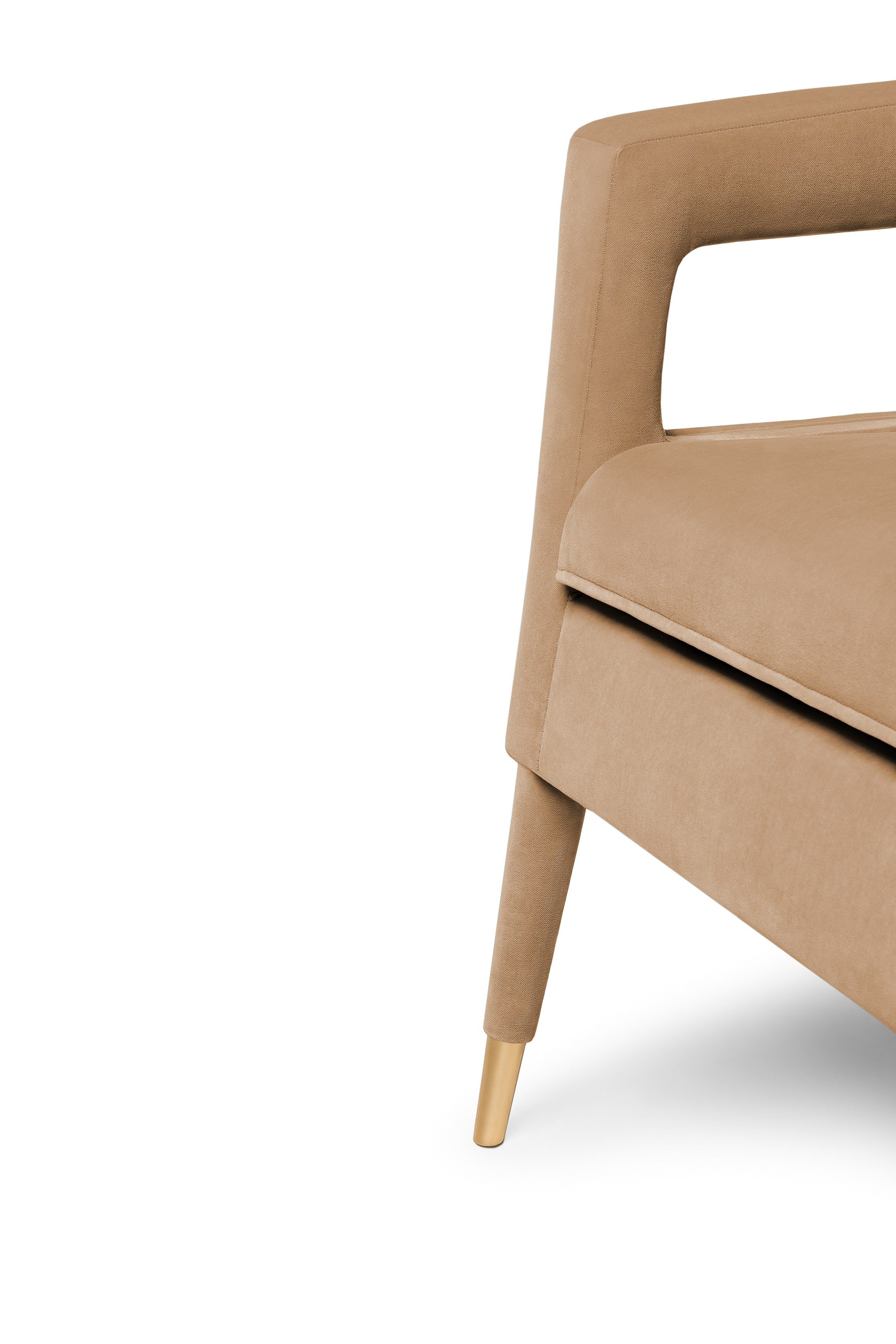 Бархатное кресло с подлокотниками Munna ARCH-00068873 - Вид №3