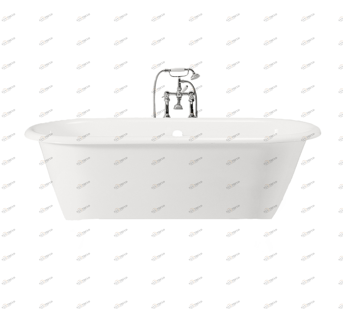 Gentry Home Bexley Cast iron bathtubs with feet White GH101768 