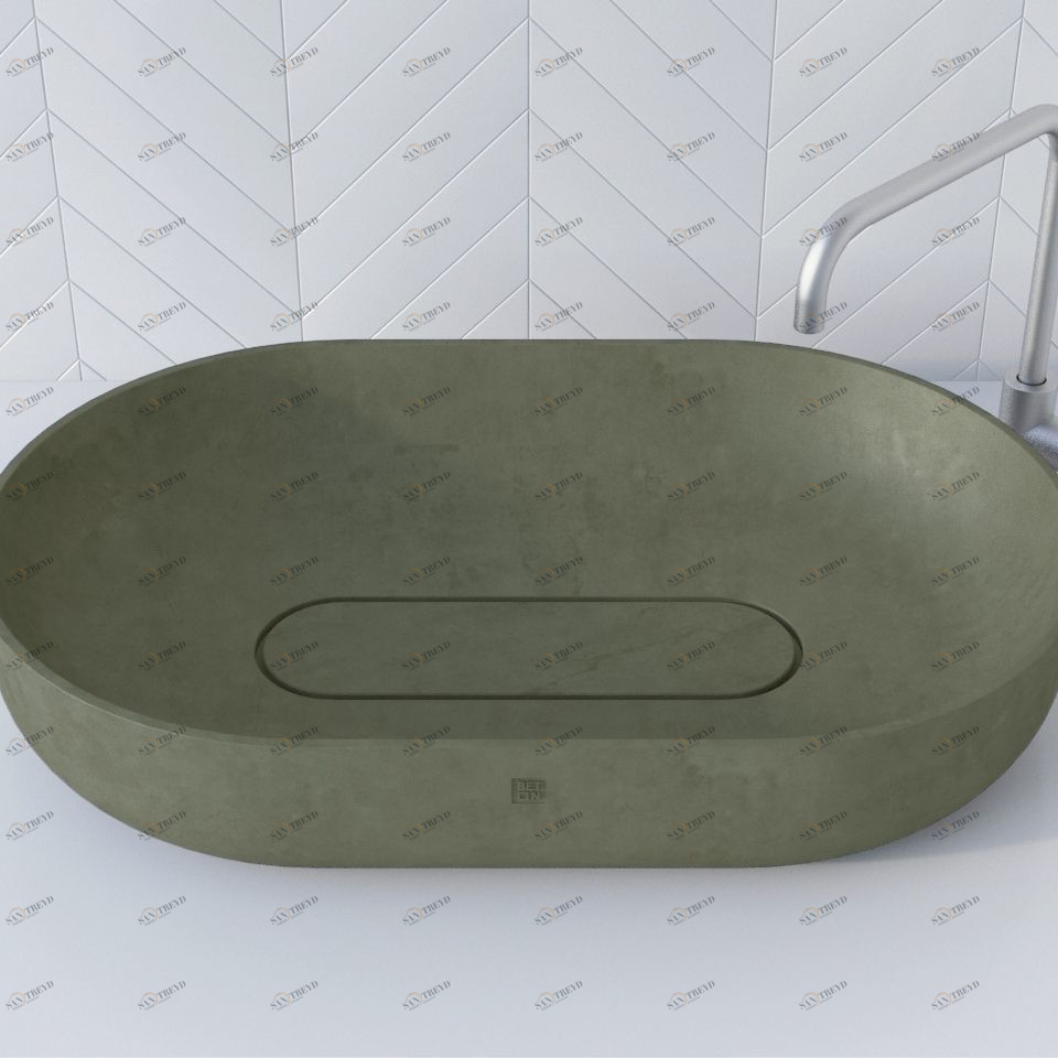 WВ607TERRAKOTOVYJ Накладная раковина на столешницу  овальная BetOn 